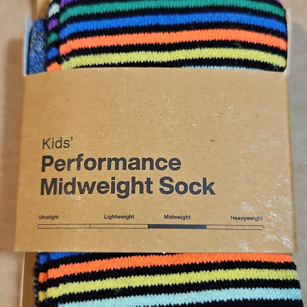Burton Kids' Performance Midweight Socks: MINI STRIPE PRINT: NWT: M/L (2-4) - Picture 2 of 5